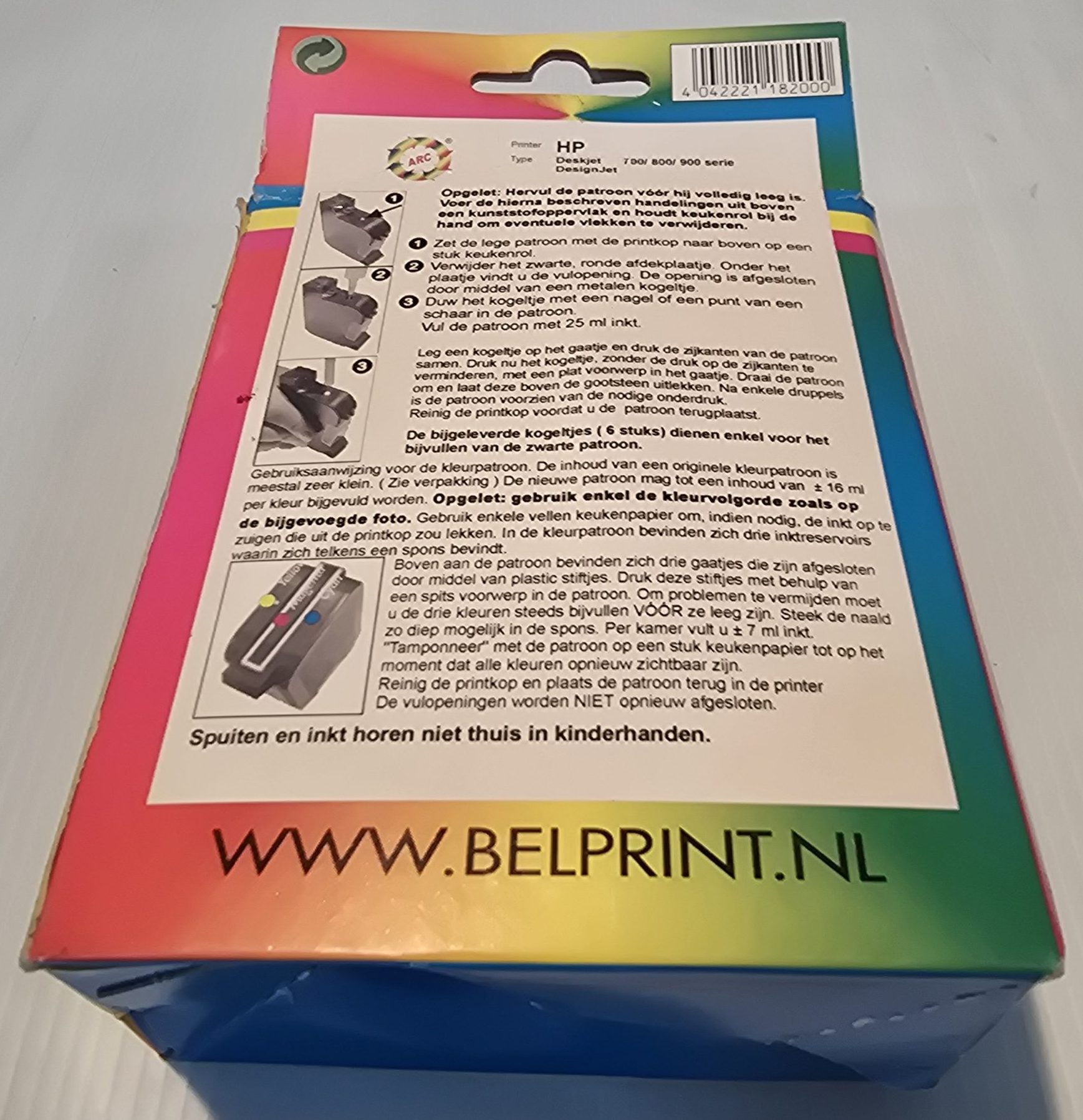 Belprint Professional Inkjet Refills Color 8 Refills HP 900/P-1000 HP Cartridge OEM C 6578 D - Image 2