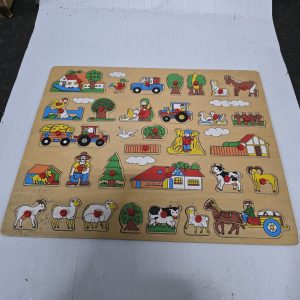 Wooden puzzle farm large