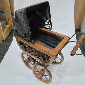 Wooden baby carriage