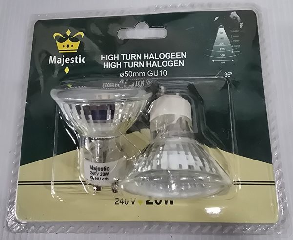 Majestic High Turn Halogen 50mm GU10 240V 20W