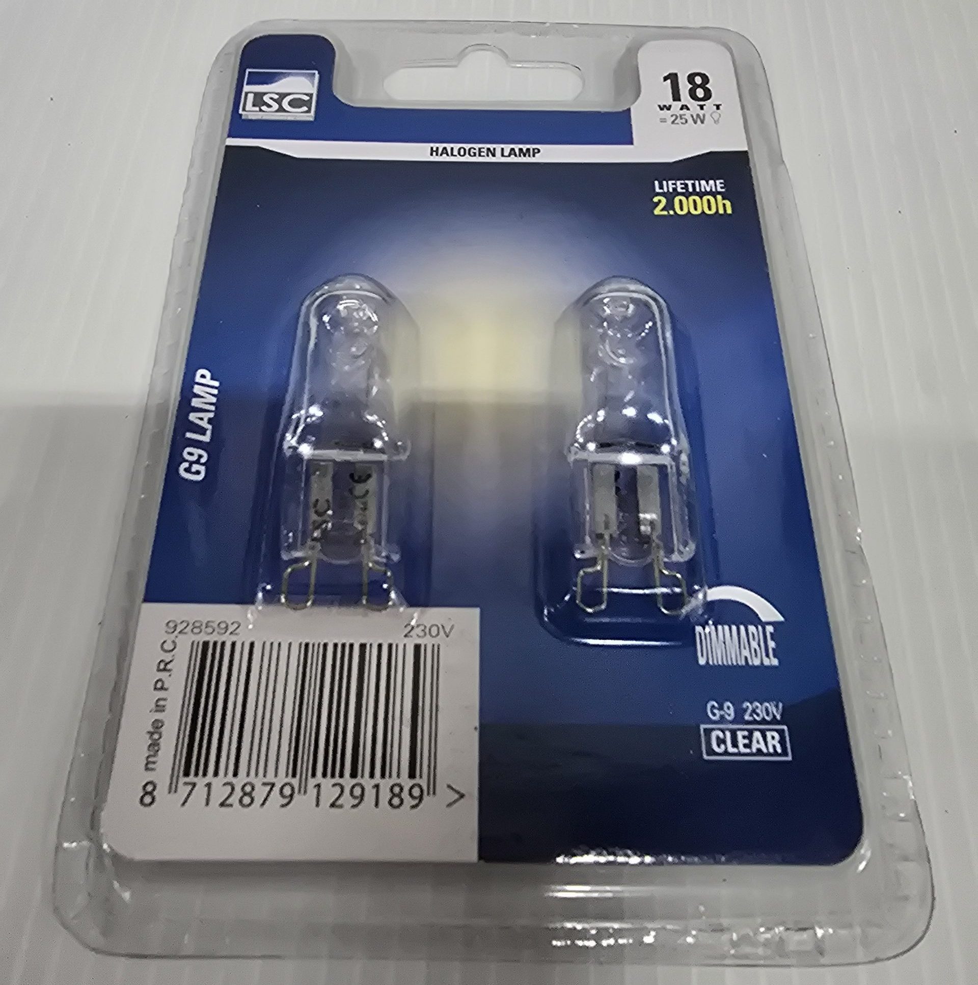 LSC Halogen Lamp 18W G9 Lamp