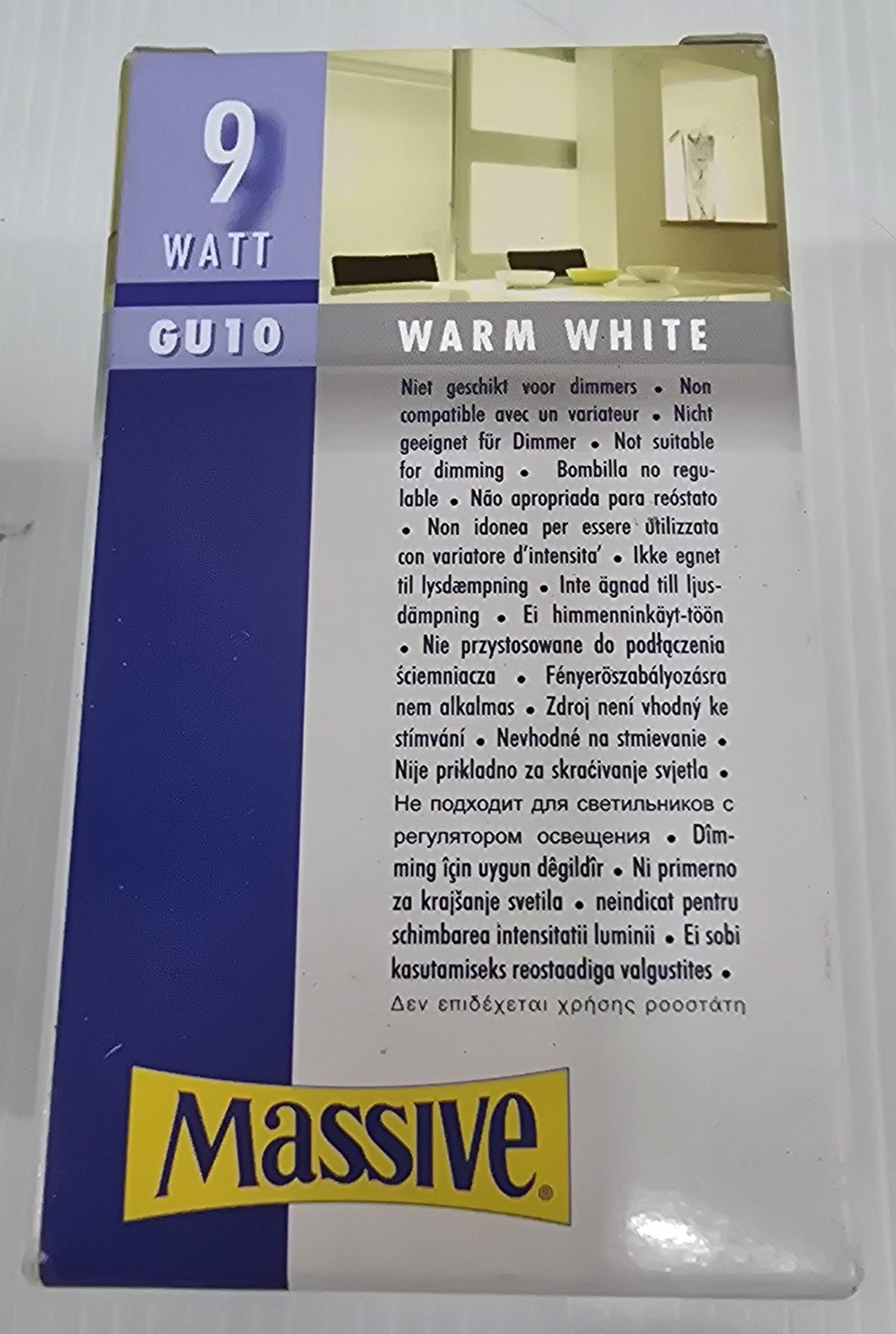 Massive Warm White Gold GU10 9Watt - Image 2