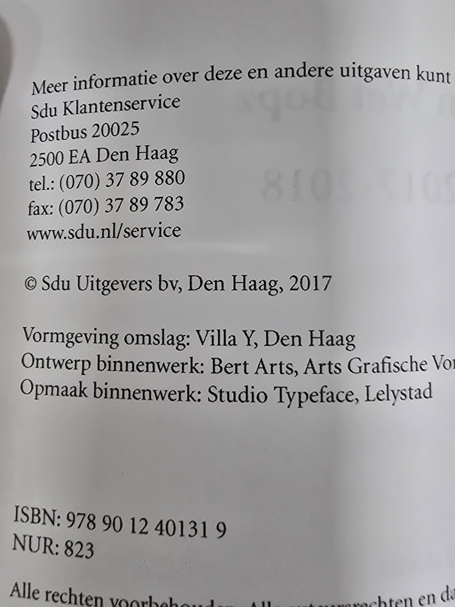 Sdu - Teksten Wet Bopz Editie 2017-2018 - W.J.A.M. Dijkers & T.P. Widdershoven - Image 3